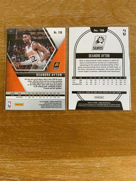 Deandre Ayton Lot Of Panini Mosaic Nba Hoops