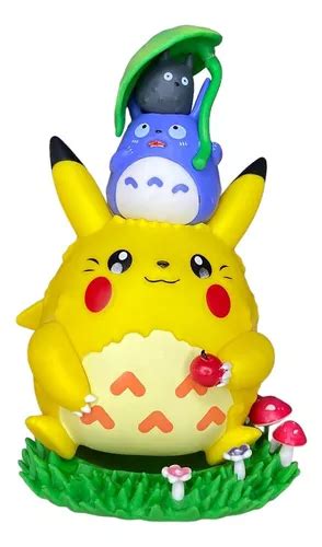 Figura Pikachu X Totoro Cm Pokemon Mercadolibre