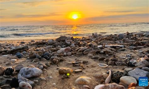 Sunset View Over Mediterranean Sea In Tel Aviv Israel Global Times