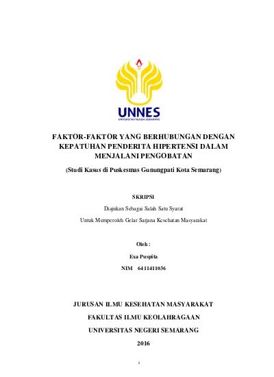 Faktor Faktor Yang Berhubungan Dengan Kepatuhan Penderita Hipertensi