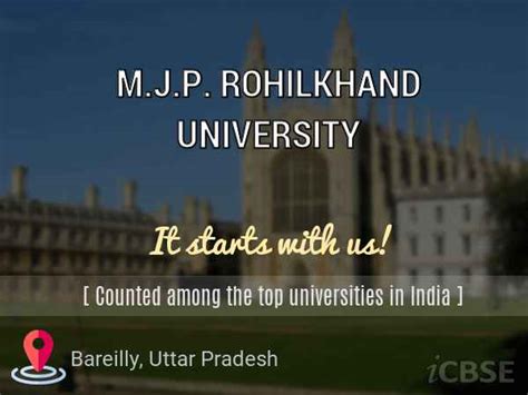 M.J.P. Rohilkhand University, Bareilly - Reviews, Address, Fees and ...