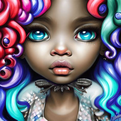 Cute Black Girl In Candyland · Creative Fabrica