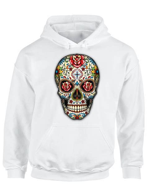 Awkward Styles Sugar Skull Roses Hooded Sweatshirt Sugar Skull Hoodie