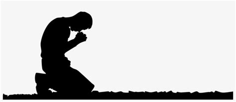 Praying Hands Prayer Drawing Silhouette Kneeling Man Kneeling In