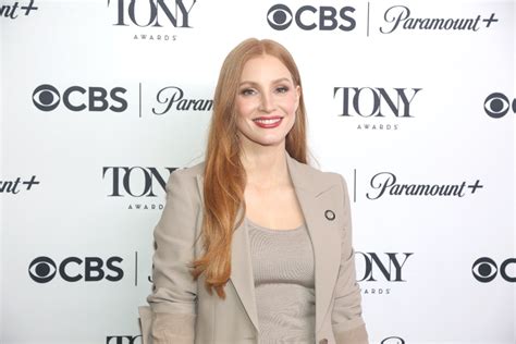 Jessica Chastain Suits Up For Tony Awards Nominee Event Footwear News