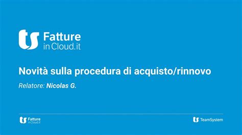 Novit Sulla Procedura Di Acquisto Rinnovo Della Licenza Di Fatture In