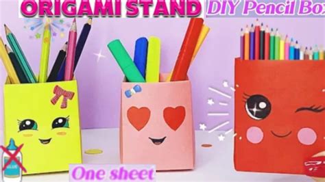 DIY Pen Holder With Paper How To Make A Pen Holder Back To School