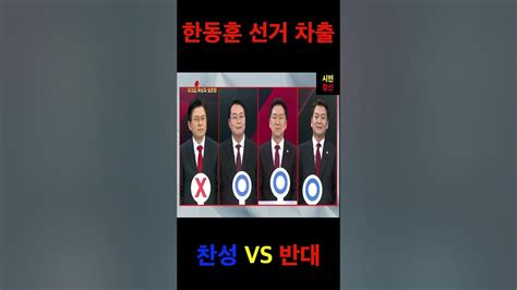 한동훈 선거 차출 황교안 반대 Vs 나머지 후보 찬성 당대표 선거 2차 토론 Youtube