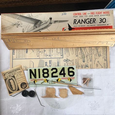 Carl Goldberg Ranger Control Line Free Flight Model Airplane Kit New