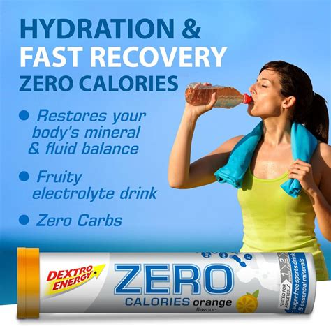 Dextro Energy Zero Calories Electrolyte Drink Orange Tubes Tablets