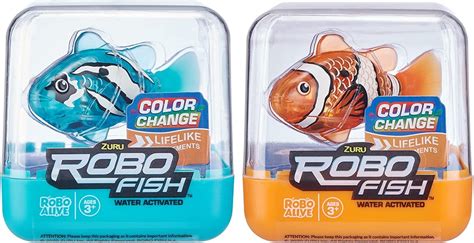 Zuru Robo Alive Fish Series1 2pktealorange 7141a S001 Figures