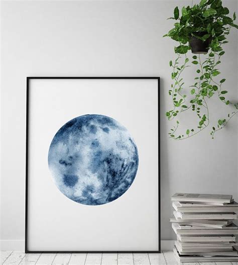 Stunning Watercolor Moon Art