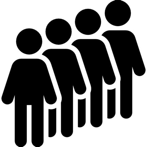 Silhouettes Stand Up Standing Firm Order Row People Icon