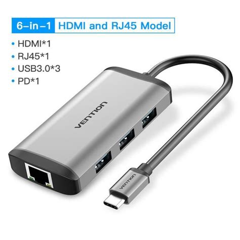 Cnc Vention Usb C Avec Port Hub Pour Macbook Pro Huawei Mate