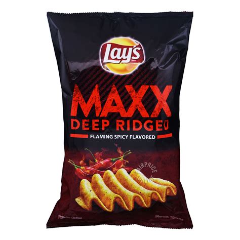 Lay S Maxx Deep Ridged Crackers Flaming Spicy Ntuc Fairprice