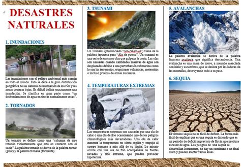 TRIPTICO DESASTRES NATURALES