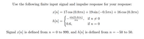 Solved Use Matlabs Convolution Function Conv To Compute