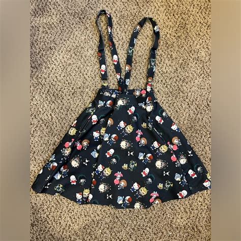 Hot Topic Skirts Hot Topic My Hero Academia Suspender Skirtdress Medium Euc Poshmark