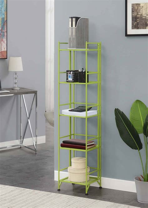 Xtra Storage 5 Tier Folding Metal Shelf Convenience Concepts 8016lm