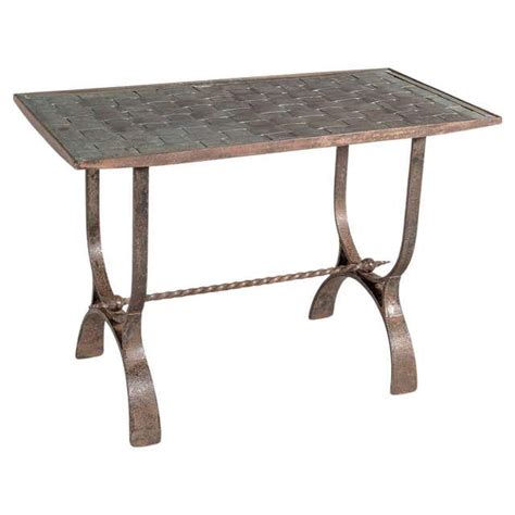 Wrought Iron And Tile Indoor Outdoor Console Table at 1stDibs | outdoor ...