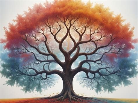 Premium Photo | A colorful tree background