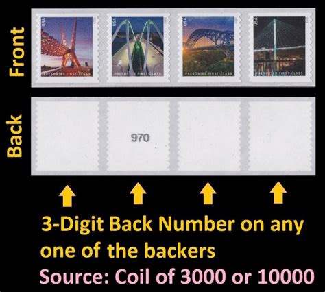 Us A Bridges Presorted First Class C Coil Strip D Back Mnh