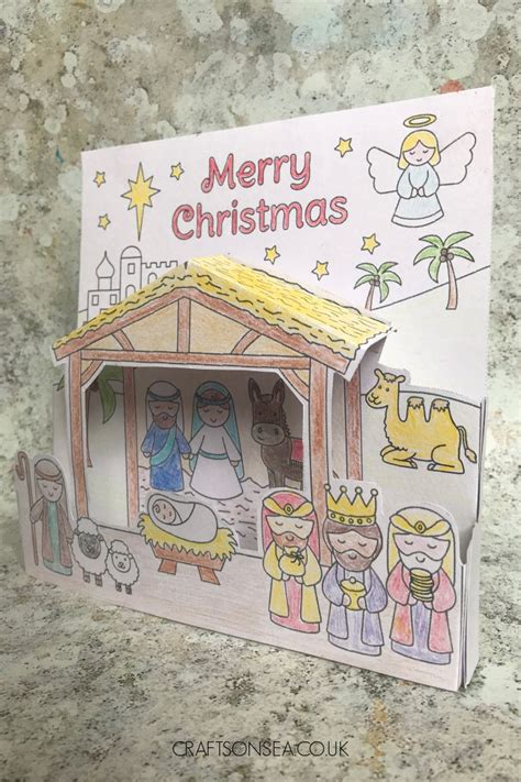 Nativity Scene Craft: FREE Printable Template - Crafts on Sea ...