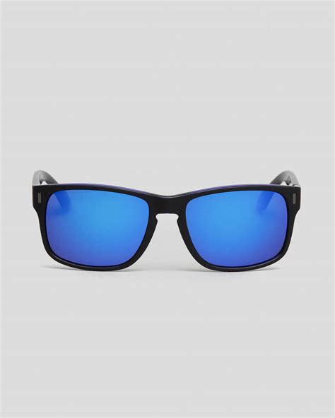 Shop Liive Wolf X Sunglasses In Matte Black Blue Fast Shipping