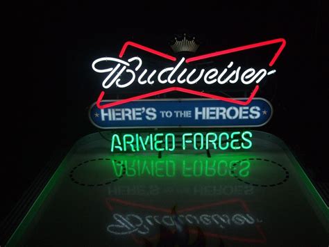 Budweiser Armed Forces Neon Sign Diy Neon Signs