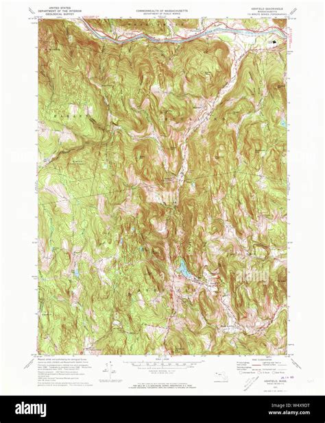 Massachusetts Usgs Historical Topo Map Ma Ashfield