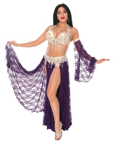 Professional Belly Dance Costume from Egypt in Deep Purple Plum and ...