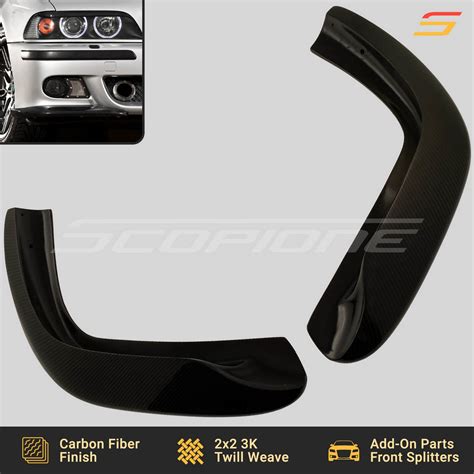 Carbon Fiber Front Bumper Splitters For BMW 97 03 Series M5 E39