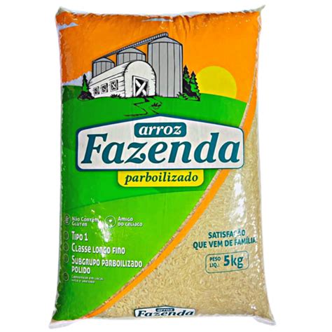 Arroz Fazenda Parbolizado 1kg Mercadinho Monteiro