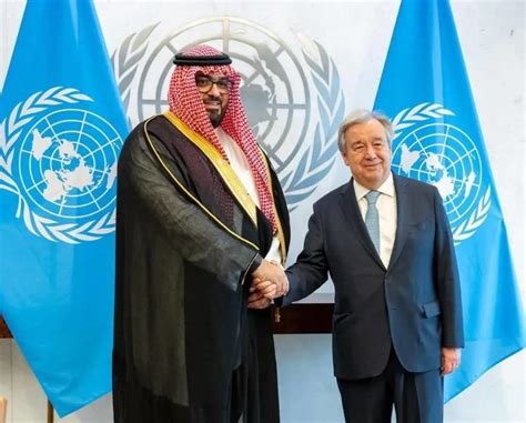 Saudi Minister Of Economy And Planning Meets With UN Chief