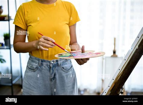 Female Painter In Front Of Canvas Hi Res Stock Photography And Images