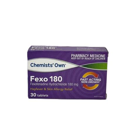 Chemists' Own Fexo 180 30 Tablets (Telfast 180mg GENERIC)