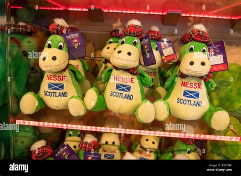 Loch Ness Monster souvenirs on sale at the Loch Ness Centre ...