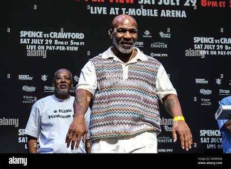 Las Vegas Nevada Usa Th July Boxing Legend Mike Tyson Makes