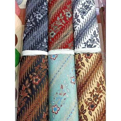 Bahan Batik Halus Kain Batik Motif Lereng Jawa Per Meter Cm