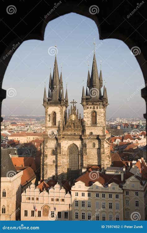 Gothic Cathedral In Prague Stock Photo Image Of Stone 7597452