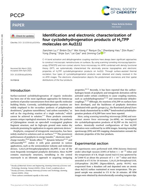 PDF Identification And Electronic Characterization Of Four