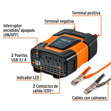 Inversor De Corriente De 750 W Truper