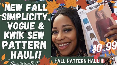 New Simplicity Vogue And Kwik Sew Fall Pattern Haul Youtube