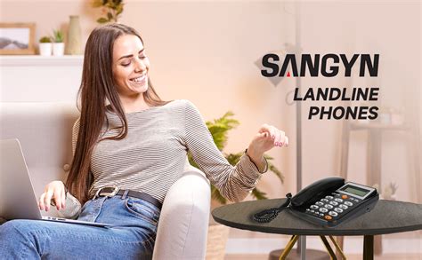 Sangyn Landline Corded Telephones With Caller Id Display Tilt Display Extra Loud Ringer