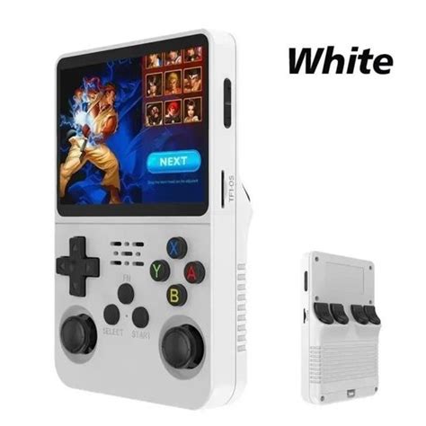 Blanc Console de jeu vidéo rétro portable R36S 64 Go écran IPS 3 5