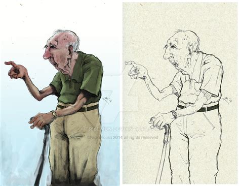 Old Man sketch and color study by Tribemun on DeviantArt