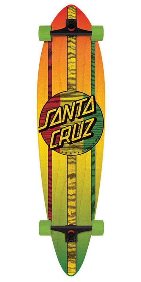 Santa Cruz Mahaka Rasta Fade Pintail Cruzer Complete Skateboard Rasta