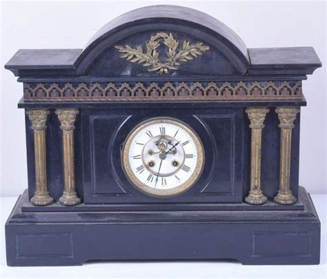 Ansonia Black Slate Mantel Clock Clockprices