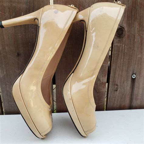 Stuart Weitzman Open Peep Toe Platform Nude Pumps Siz Gem