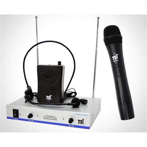 Microfone Sem Fio Kit Cabe A Lapela Instrumento Tsi Ms Cli Vhf